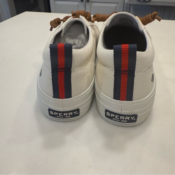 Sperry Topsiders Women Crest Vibe Platform Sneakers White Leather Laces 6 NEW - Picture 4 of 8